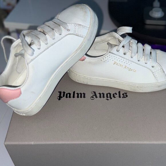 Palm Angels "Palm 1" Sneakers in White/Pink EU size 26 US Kids' size 9 - Picture 3 of 8